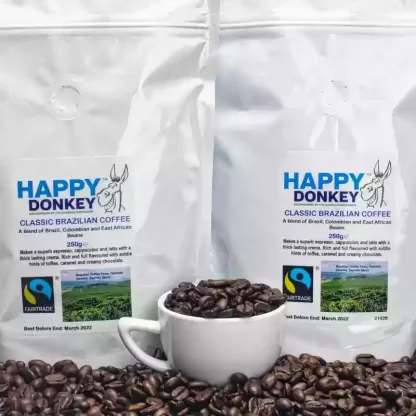 Image displaying brazilian fair trade coffee.