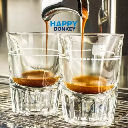 Image displaying the pour of the espresso.